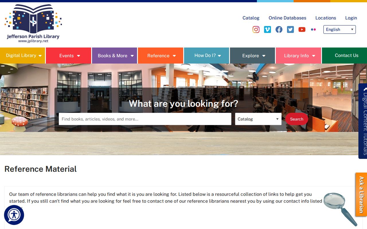 Jefferson Parish Library reference research help for Terrytown directory questions