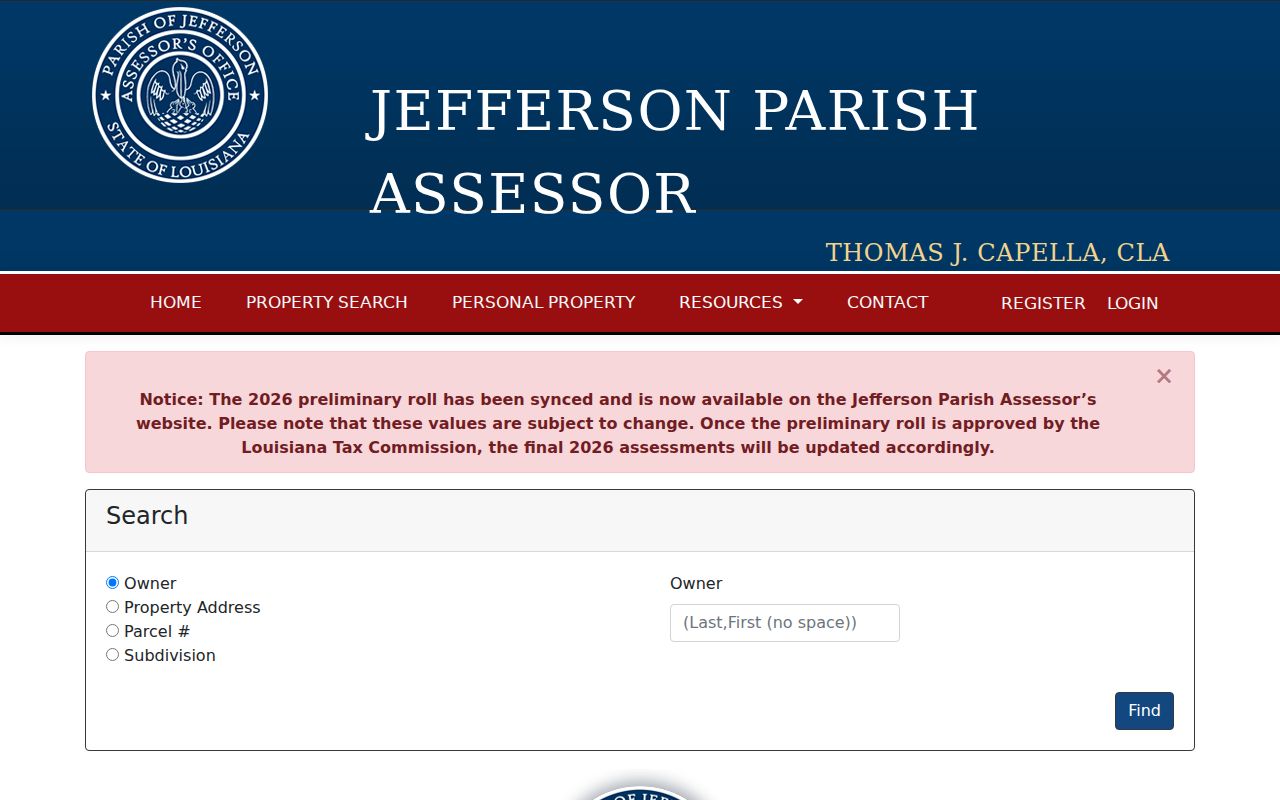 Terrytown residents directory assessor owner search
